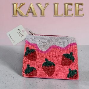 Kay Lee Beaded Strawberry Pouch
